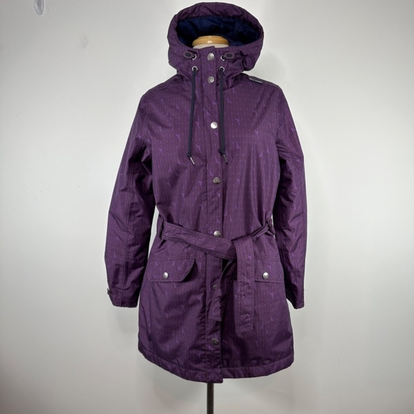 Helly Hansen Protection Jacket Women's Size M Plum Purple Hooded - Picture 1 of 14